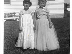 1966 Aug. Zann & Janet Willis dress-up.jpg